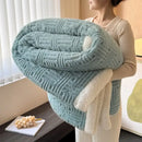 GobekUsa Jacquard Lamb Wool Double-Layer Blanket for Cozy Comfort & Style