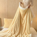 GobekUsa Jacquard Lamb Wool Double-Layer Blanket for Cozy Comfort & Style