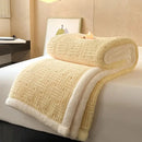 GobekUsa Jacquard Lamb Wool Double-Layer Blanket for Cozy Comfort & Style