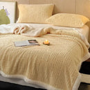 GobekUsa Jacquard Lamb Wool Double-Layer Blanket for Cozy Comfort & Style
