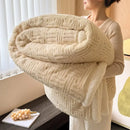 GobekUsa Jacquard Lamb Wool Double-Layer Blanket for Cozy Comfort & Style