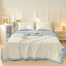 GobekUsa Jacquard Summer Cool Blanket: Light & Breathable Comforter for Double & Single Beds