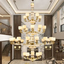 GobekUsa Jade Copper Chandelier: Luxury European Style for Living Room, Bedroom, Dining Room Lighting