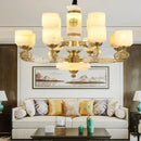 GobekUsa Jade Copper Chandelier: Luxury European Style for Living Room, Bedroom, Dining Room Lighting