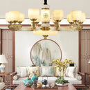 GobekUsa Jade Copper Chandelier: Luxury European Style for Living Room, Bedroom, Dining Room Lighting