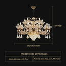 GobekUsa Jade Crystal Chandelier: Elegant European Living Room Lamp