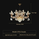GobekUsa Jade Crystal Chandelier: Elegant European Living Room Lamp