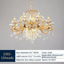 GobekUsa Jade Crystal Chandelier: Modern European Living Room & Dining Lamp