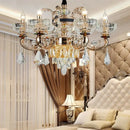 GobekUsa Jade Crystal Chandelier: Elegant European Living Room Lamp