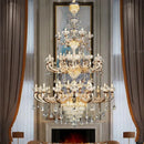 GobekUsa Jade Crystal Chandelier: Elegant European Living Room Lamp