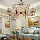 GobekUsa Jade Crystal Chandelier: Elegant European Living Room Lamp