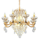 GobekUsa Jade Crystal Chandelier: Modern European Living Room & Dining Lamp