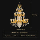 GobekUsa Jade Crystal Chandelier - Elegant European Style Living Room Lighting