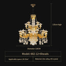 GobekUsa Jade Crystal Chandelier - Elegant European Style Living Room Lighting