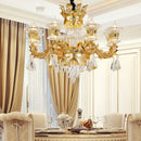 GobekUsa Jade Crystal Chandelier - Elegant European Style Living Room Lighting