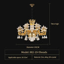 GobekUsa Jade Crystal Chandelier - Elegant European Style Living Room Lighting