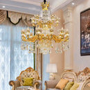 GobekUsa Jade Crystal Chandelier - Elegant European Style Living Room Lighting