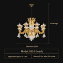 GobekUsa Jade Crystal Chandelier - Elegant European Style Living Room Lighting