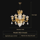 GobekUsa Jade Crystal Chandelier - Elegant European Style Living Room Lighting