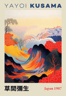 GobekUsa Japanese Geometric Mountain Landscape Exhibition Canvas Art