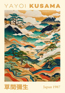 GobekUsa Japanese Geometric Mountain Landscape Exhibition Canvas Art