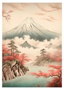 Japanese hokusai teal and white wave art poster print living room