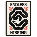 Vintage japanese koi cat black & gold wall art – living room poster