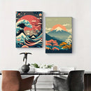GobekUsa Japanese Nature Landscape Canvas Wall Art
