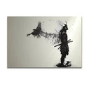 Japanese black samurai man ink wall art bedroom canvas decor by Decorbites