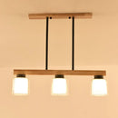 GobekUsa Japanese White Glass Cylinder LED Island Pendant Ceiling Light for Dining Room