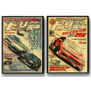 GobekUsa JDM Retro Racing Car Poster Prints