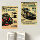 GobekUsa JDM Retro Racing Car Poster Prints