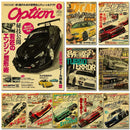 GobekUsa JDM Retro Racing Car Poster Prints