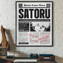 Modern jujutsu kaisen anime wall art bedroom black & white posters by Decorbites
