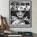 Modern jujutsu kaisen anime wall art bedroom black & white posters by Decorbites