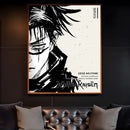 Modern jujutsu kaisen anime wall art bedroom black & white posters by Decorbites