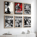 Modern jujutsu kaisen anime wall art bedroom black & white posters by Decorbites