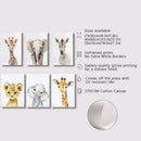 Watercolor pastel animal nursery wall art set – nursery room decor by Decorbites