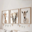 Watercolor pastel animal nursery wall art set – nursery room decor by Decorbites