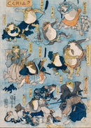 GobekUsa Katsushika Hokusai Blue Waves Canvas Wall Art