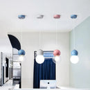GobekUsa Kids Bedside Pendulum Light - Gourd Shape, Milky Glass, Macaron Ceiling Pendant - Pink/Yellow/Blue