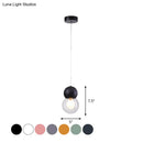 GobekUsa Kids Bedside Pendulum Light - Gourd Shape, Milky Glass, Macaron Ceiling Pendant - Pink/Yellow/Blue