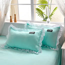 GobekUsa Korean Princess Ruffles Embroidered Quilt Set