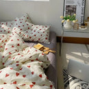 GobekUsa Korean Style Heart Duvet Bedding Set - Twin to Queen Sizes