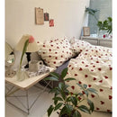 GobekUsa Korean Style Heart Duvet Bedding Set - Twin to Queen Sizes