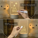 Modern acrylic note message board lamp bedroom desk decoration by Decorbites