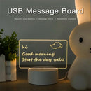 Modern acrylic note message board lamp bedroom desk decoration by Decorbites