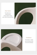 Minimalist white ceramic vase set living room large 21cm home decor by Decorbites