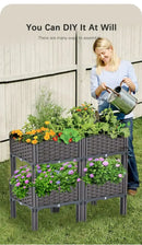 GobekUsa Large Plastic Flower Pot for Indoor & Outdoor Gardening