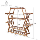 GobekUsa Large Wood Flower Rack Plant Stand